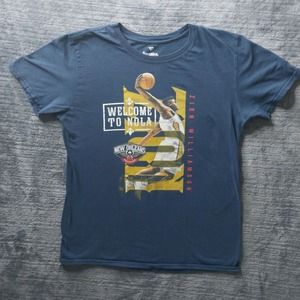 Pelicans Shirt Medium Mens New Orleans Casual Blue NBA Zion Williamson